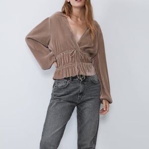 Zara pleated top
